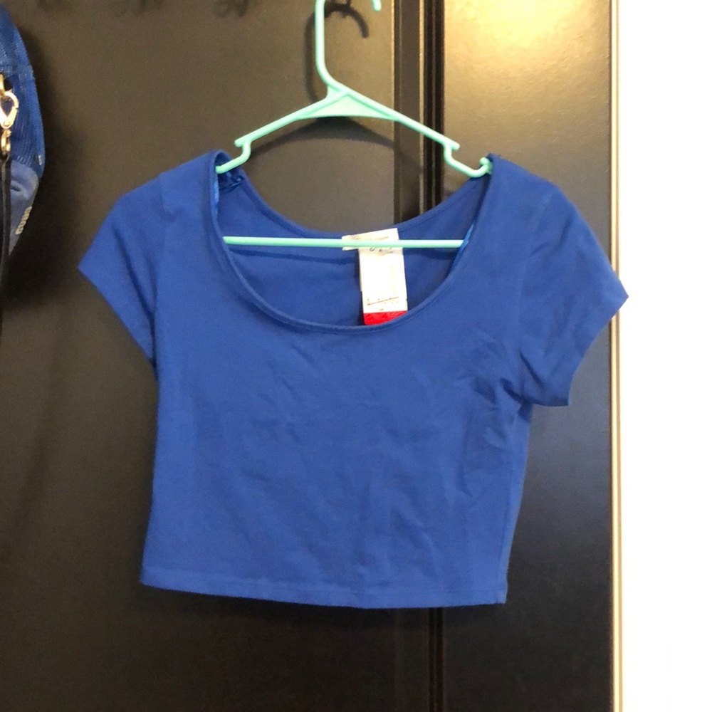 Blue crop top